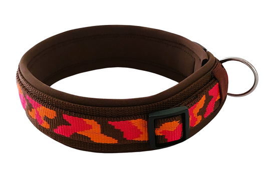 Buntes Hundehalsband extra-breit neopren-polster 