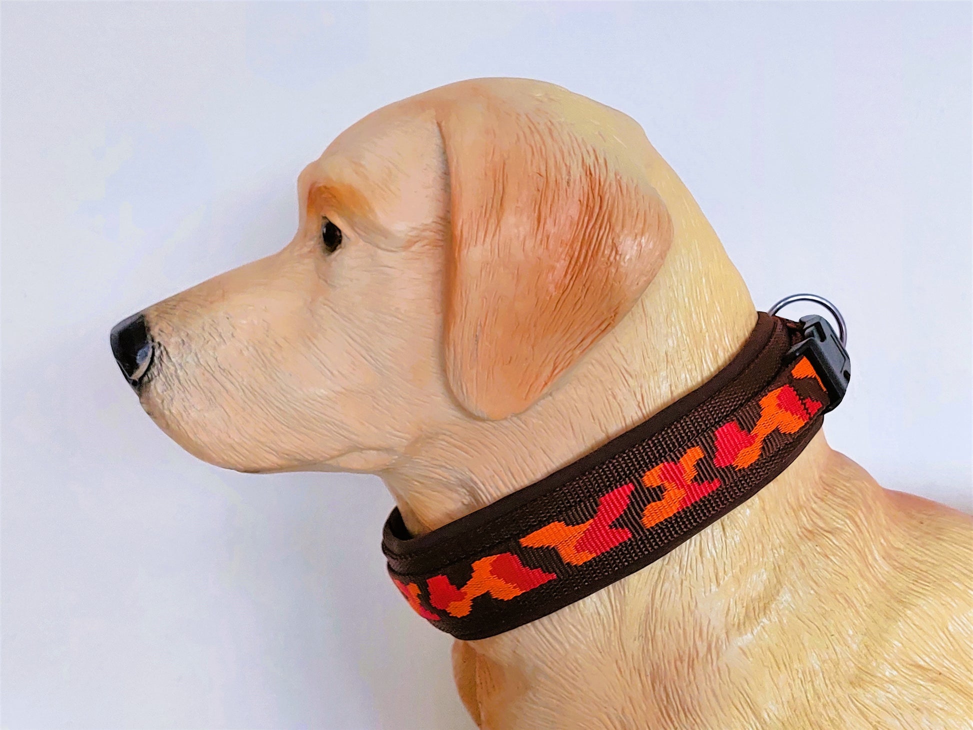 Buntes Hundehalsband extra-breit neopren-polster 