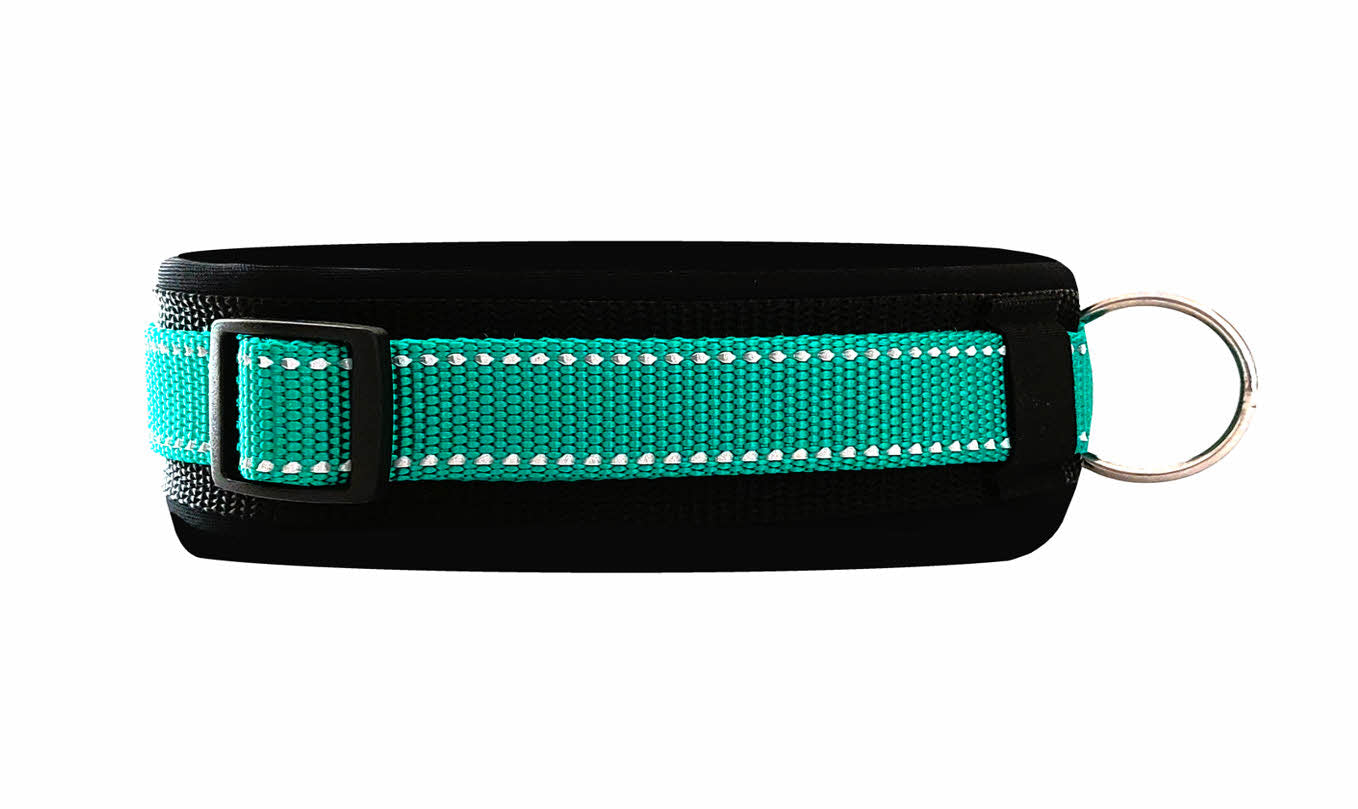Reflektor-Hundehalsband extra-breit neopren-polster 