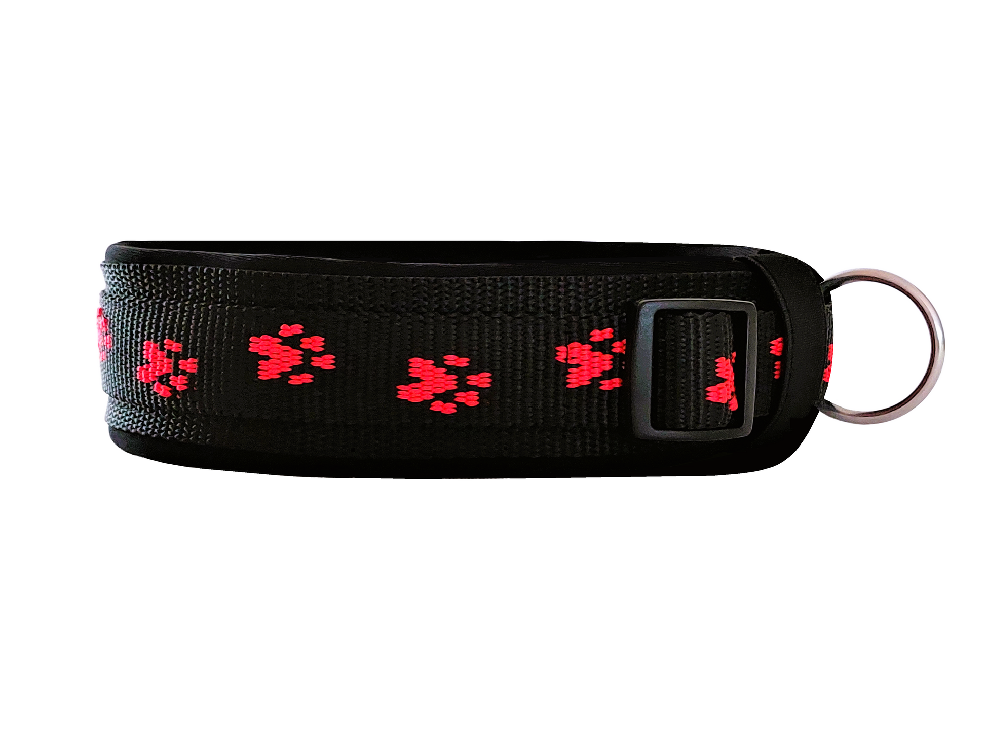 Pfötchen-Hundehalsband extra-breit Neopren-Polster 