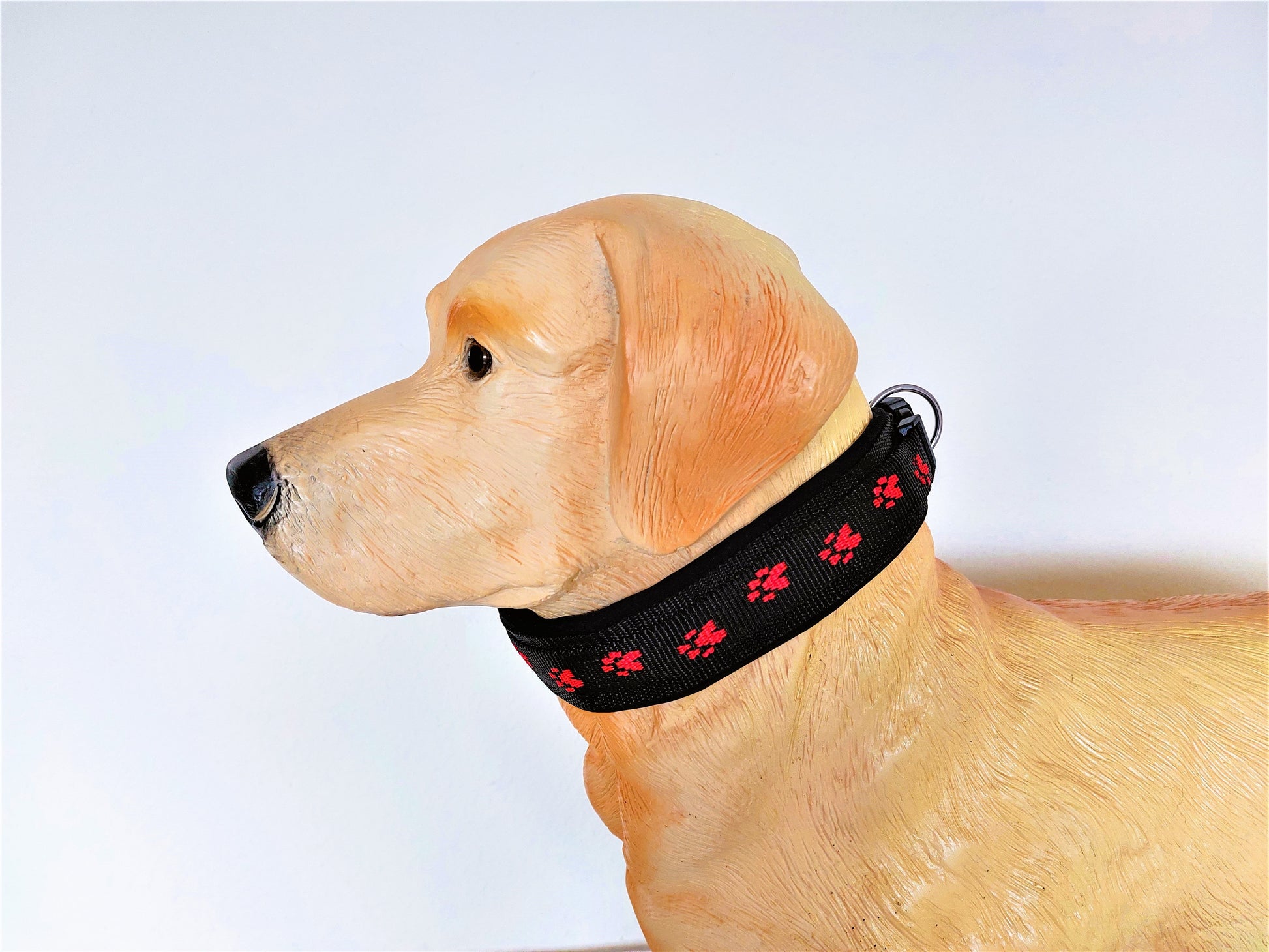 Pfötchen-Hundehalsband extra-breit Neopren-Polster 