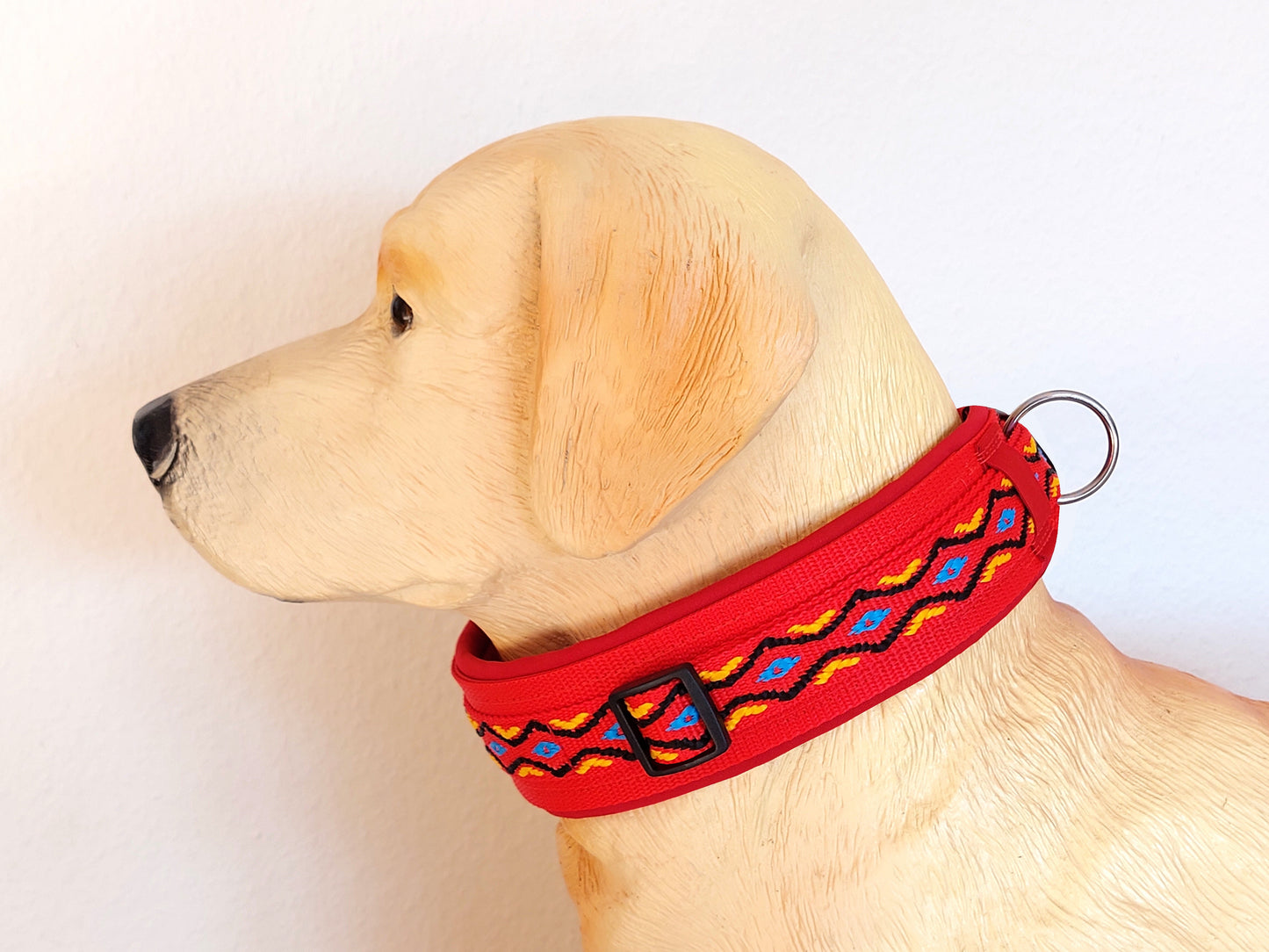 hundehalsband extra-breit neopren-polster bunt mexikanisch