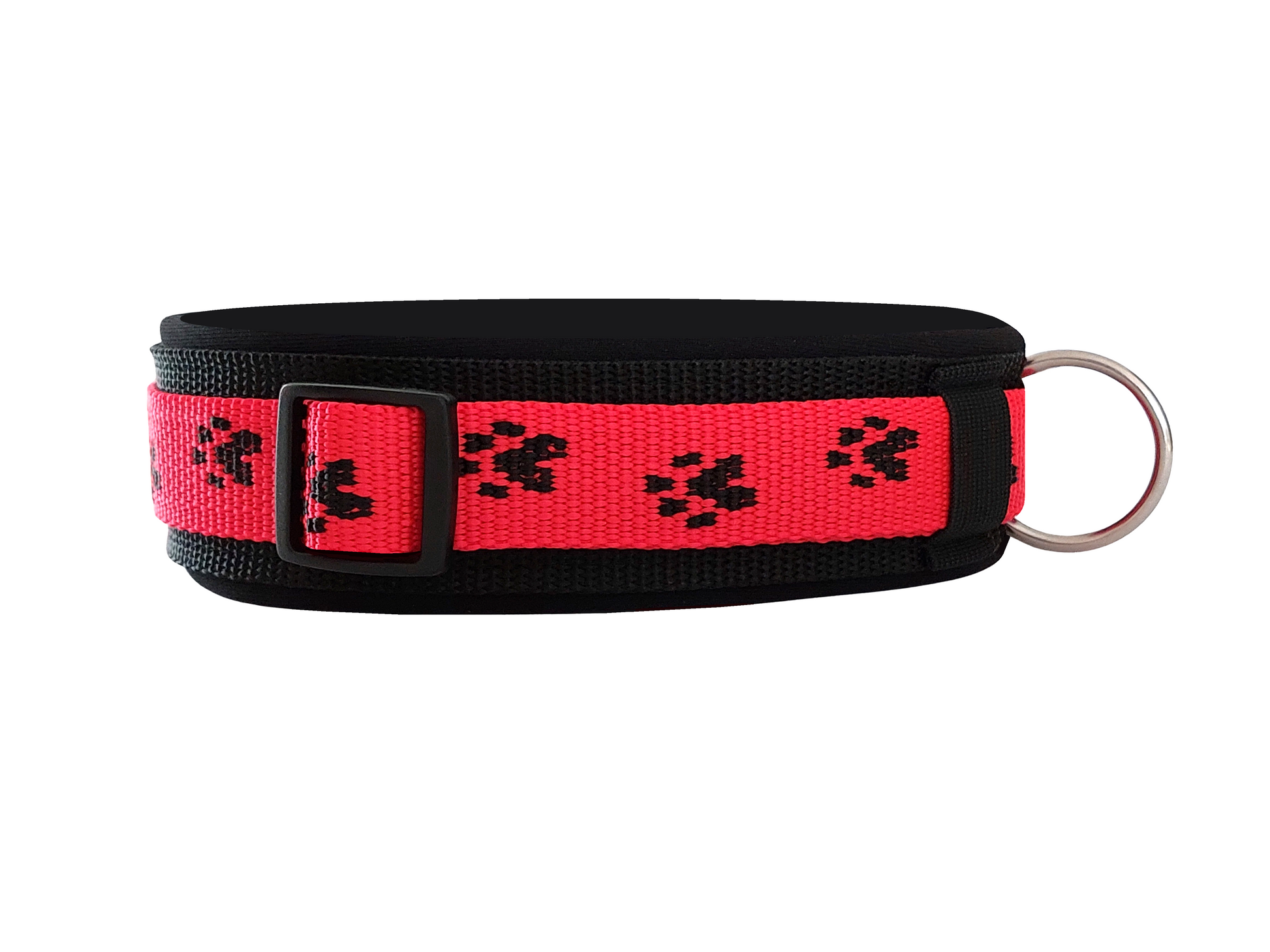 Pfötchen-Hundehalsband extra-breit neopren-polster 