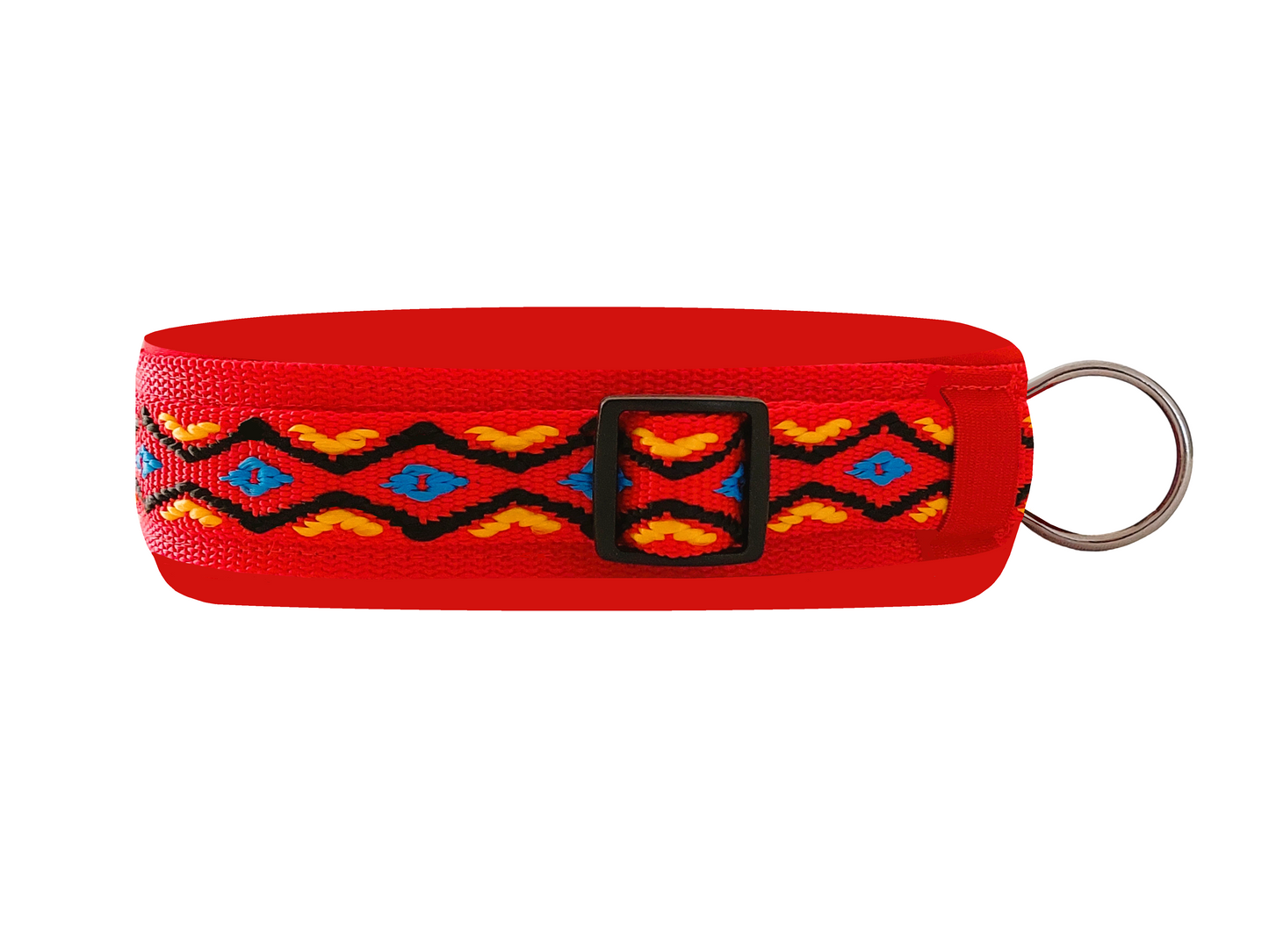 hundehalsband extra-breit neopren-polster bunt mexikanisch