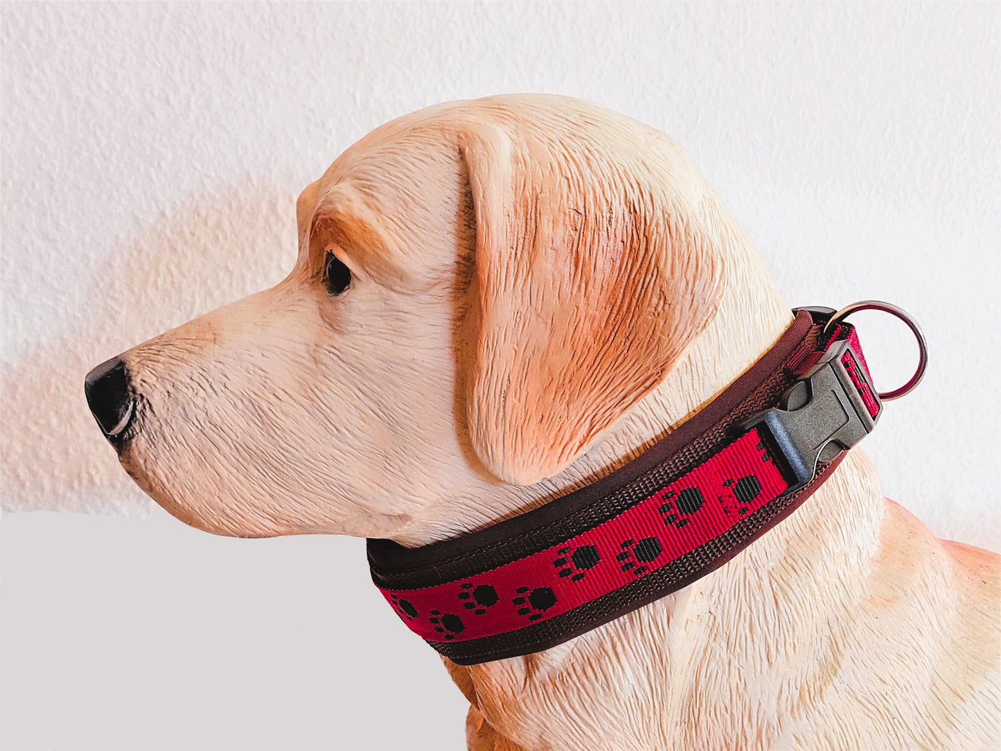 Pfötchen-Hundehalsband extra-breit neopren-polster 