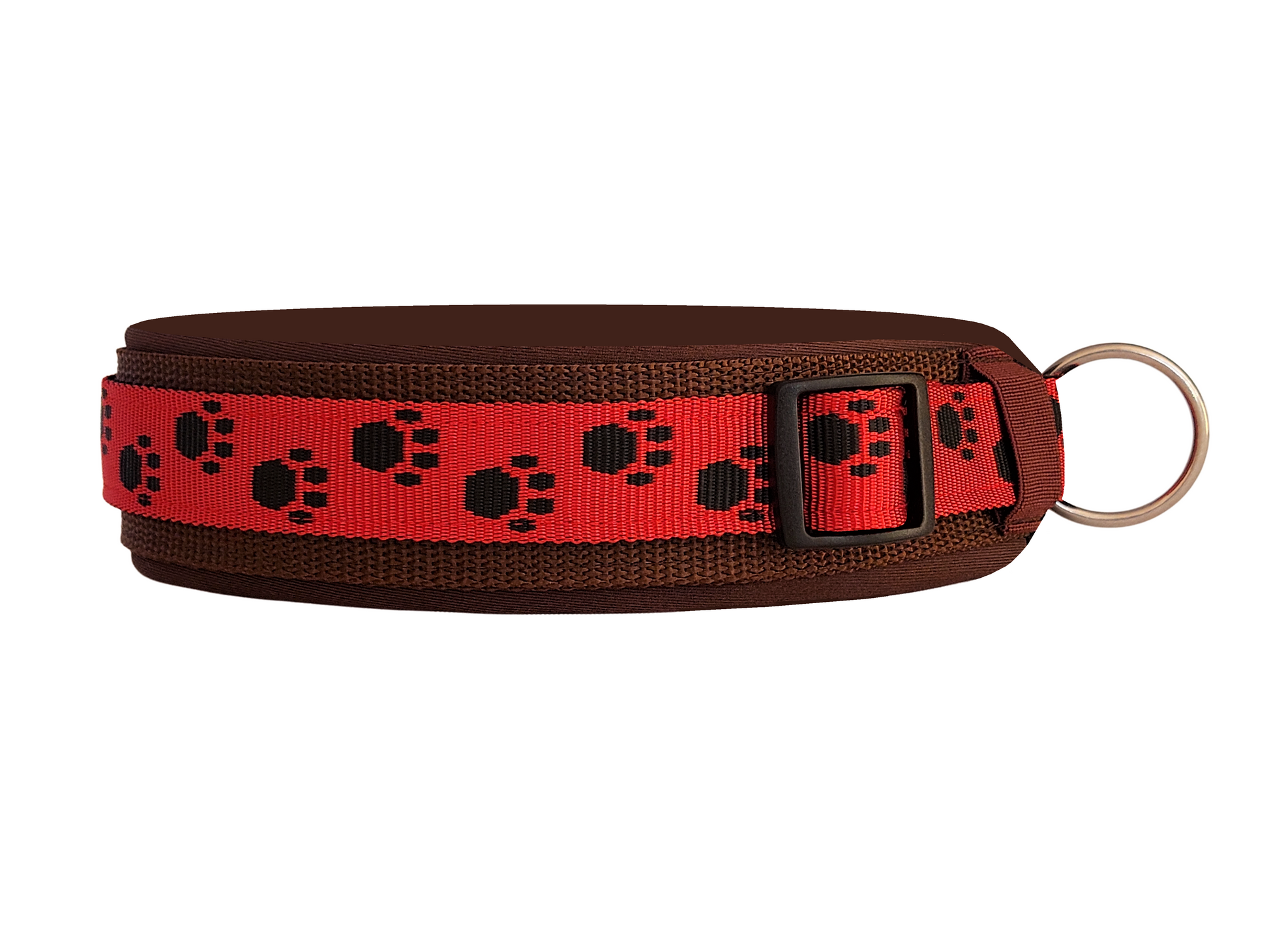 Pfötchen-Hundehalsband extra-breit neopren-polster 