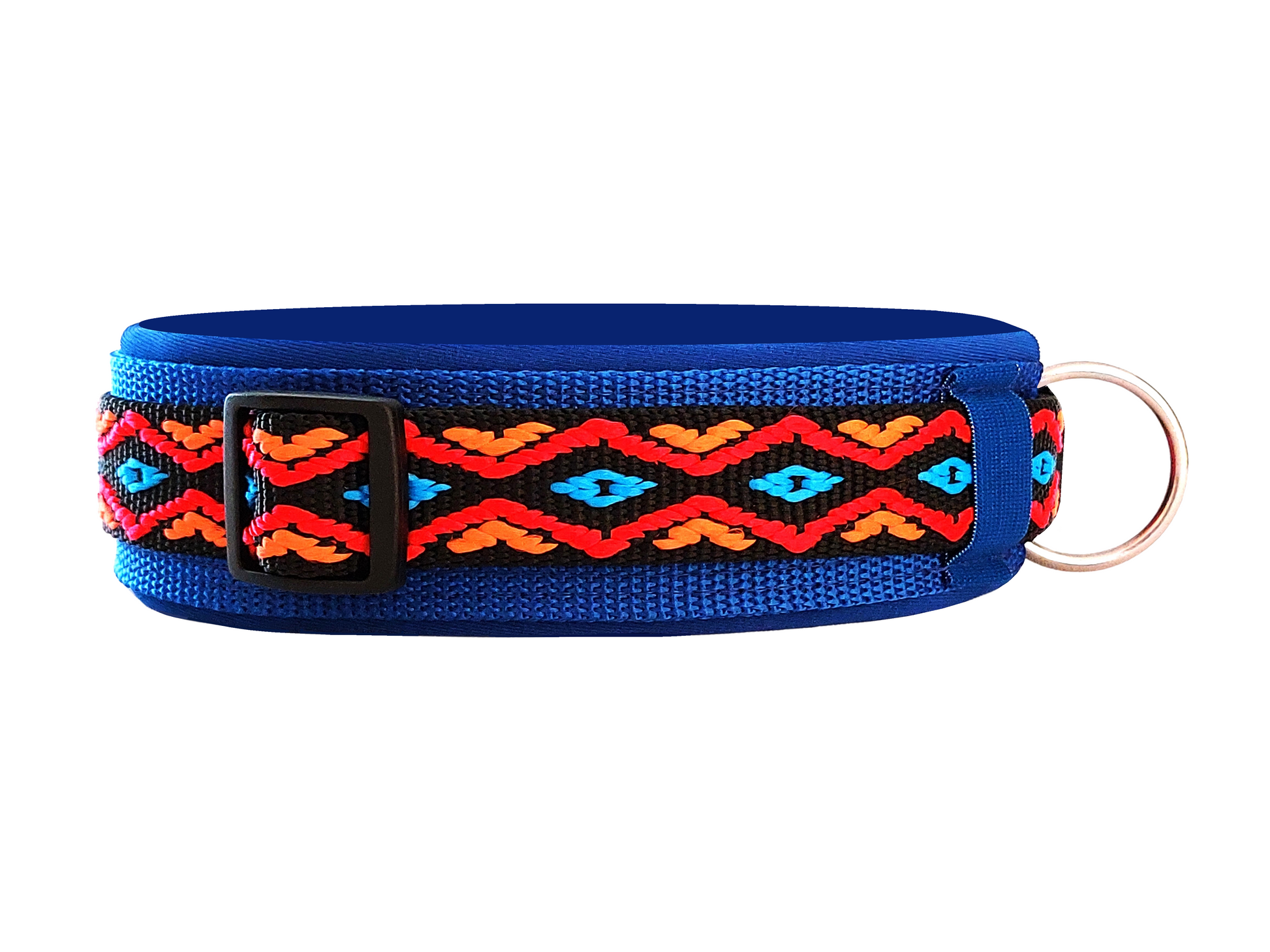 hundehalsband extra-breit neopren-polster bunt mexikanisch
