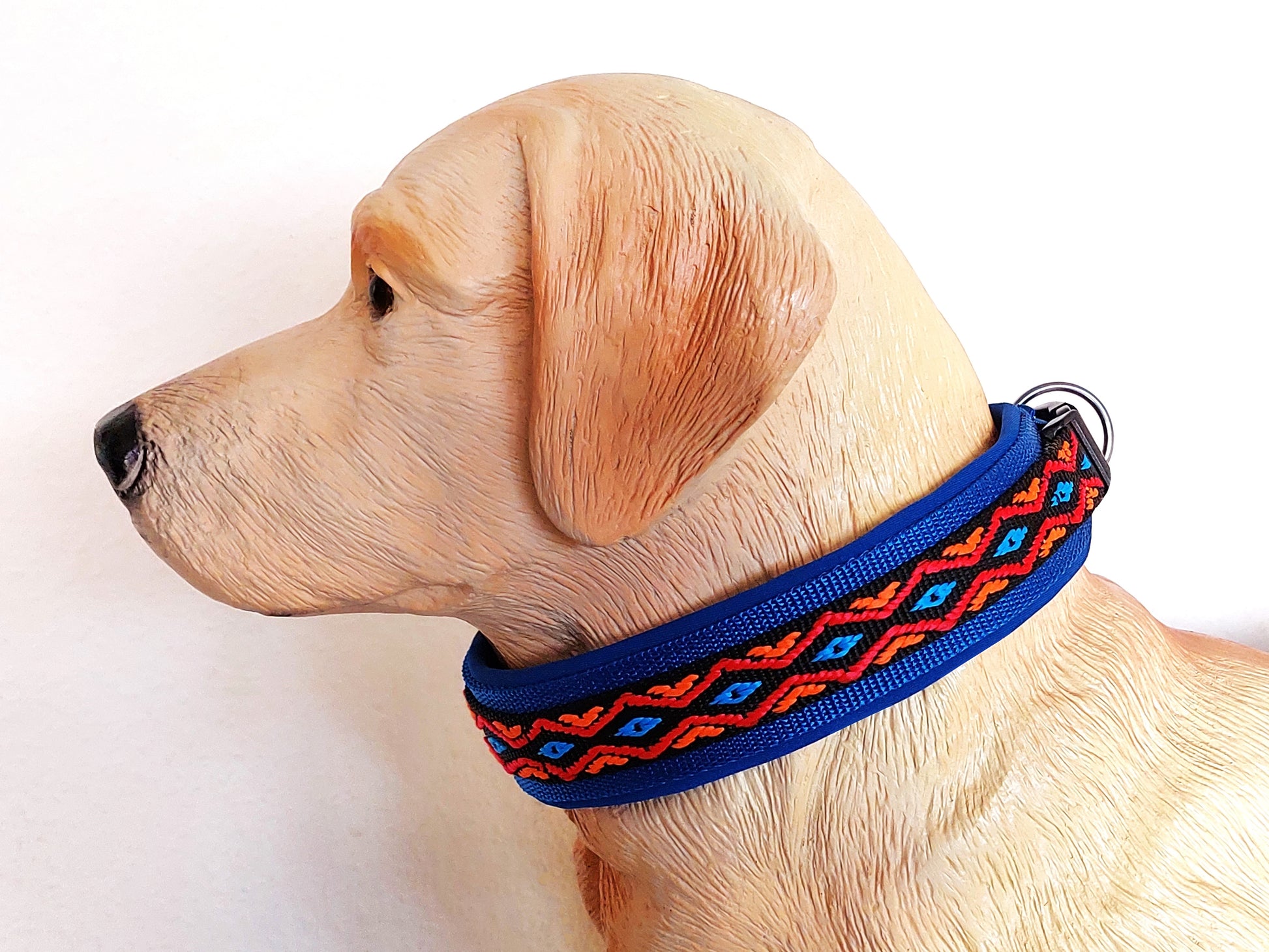 hundehalsband extra-breit neopren-polster bunt mexikanisch