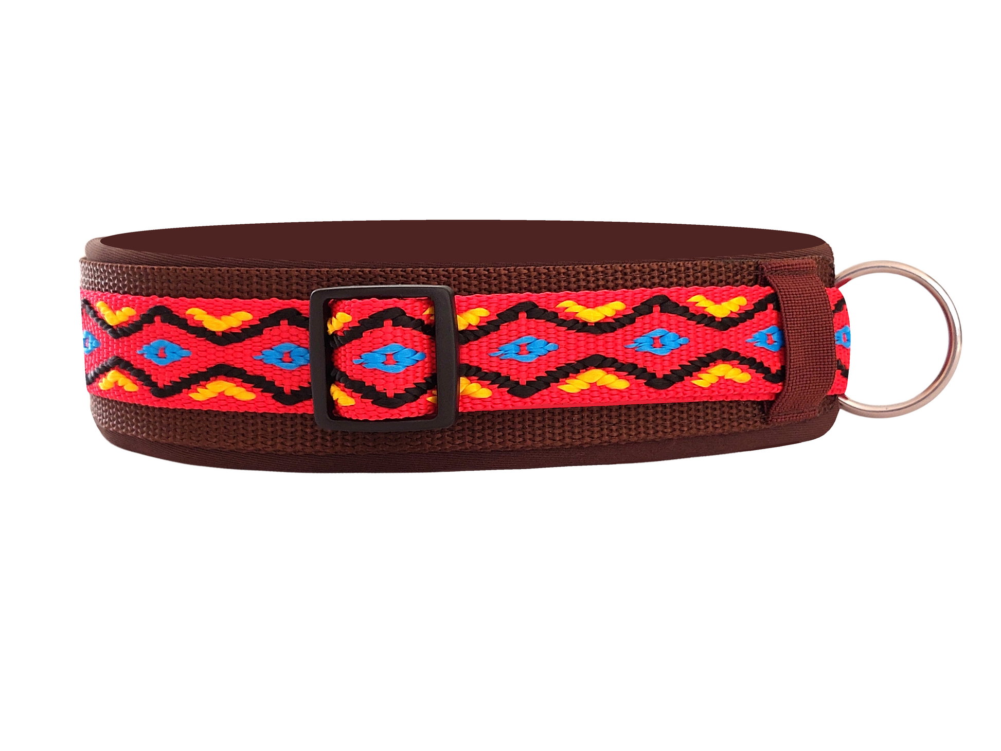 hundehalsband extra-breit neopren-polster bunt mexikanisch