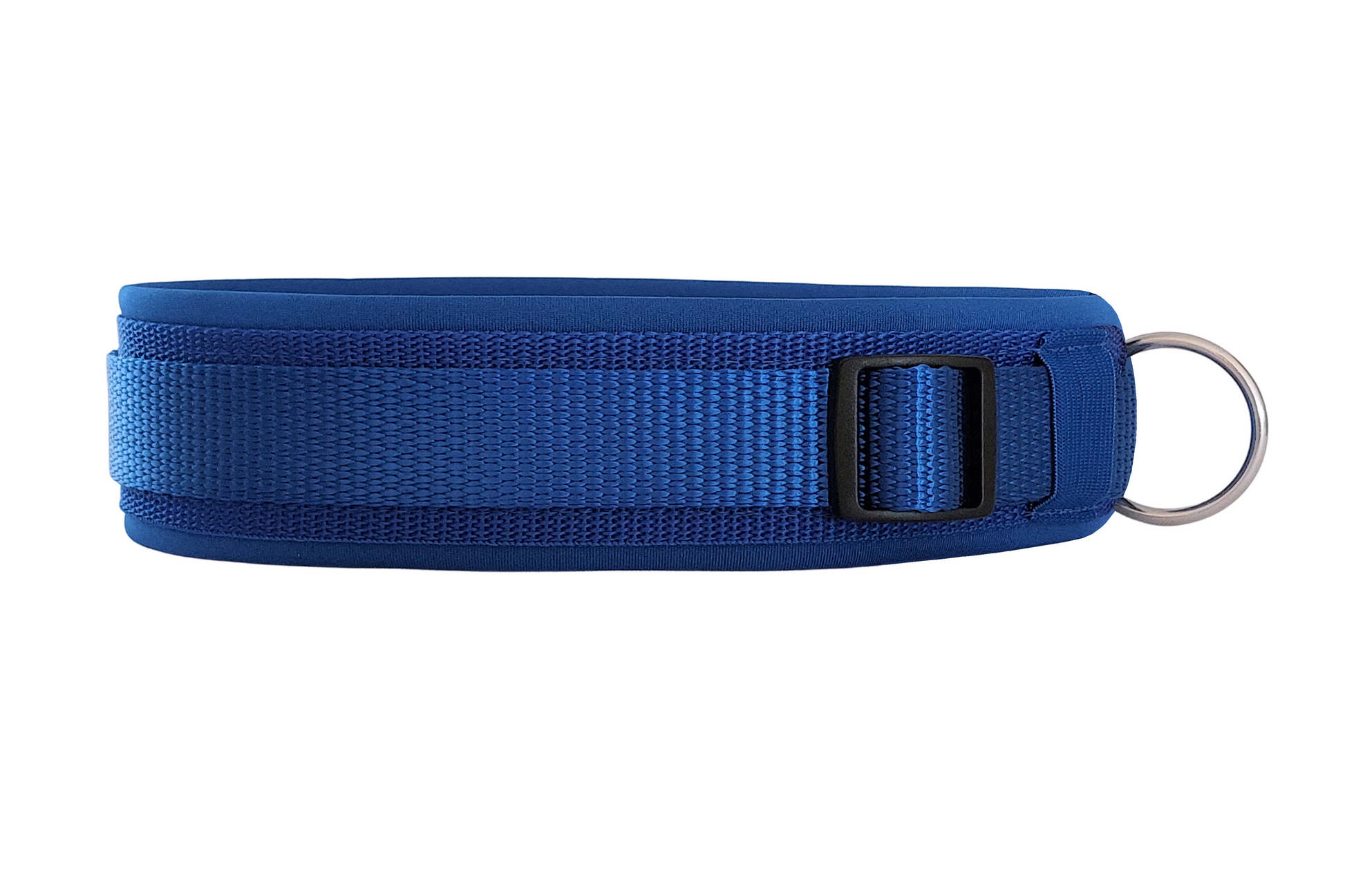 hundehalsband extra-breit neopren-polster einfarbig blau