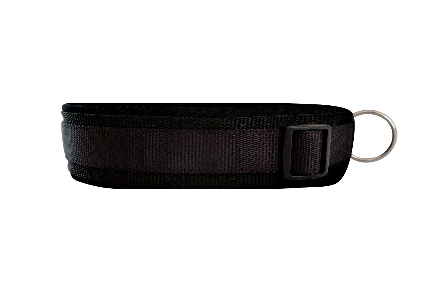 hundehalsband extra-breit neopren-polster einfarbig schwarz