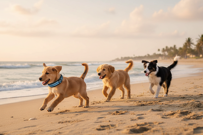 hundehalsband-breit-neopren-polster-reflektor-Petrol-schwarz